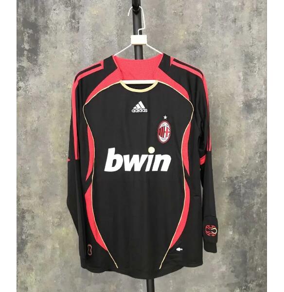 2006-07 AC Milan Retro Long Sleeve Away Kit Soccer Jersey